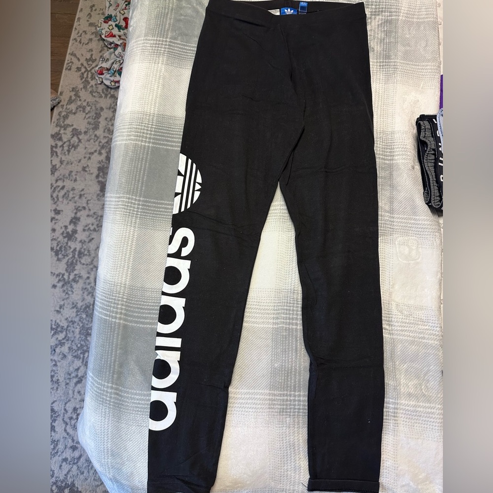 Adidas Black Logo Leggings